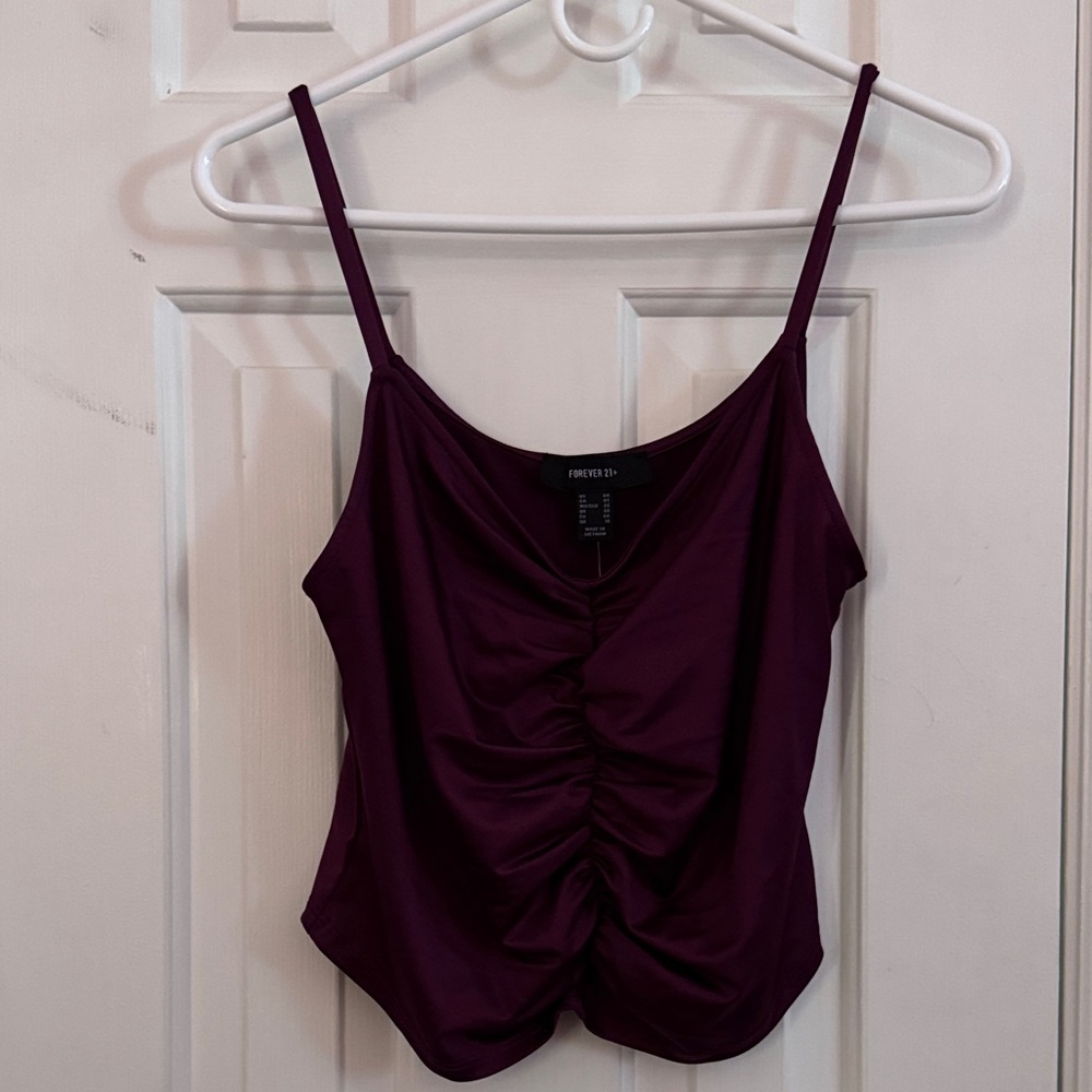 Forever 21 Deep Purple Ruched Camisole